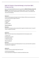 Portage Learning BIOD 101 Module 4 Exam &vert; Essential Biology I &lpar;2026&rpar; Actual Q&A PDF