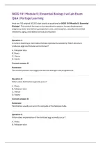 Portage Learning BIOD 101 Module 5 Exam &vert; Essential Biology I &lpar;2026&rpar; Actual Q&A PDF