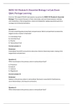 Portage Learning BIOD 101 Module 6 Exam &vert; Essential Biology I &lpar;2026&rpar; Actual Q&A PDF