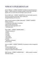 NIMS ICS Upgraded Exam &vert; 2026&sol;2027 Study Guide & Emergency Management Exam Review