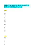 NIH Stroke Scale Group A Patients 1&ndash;6 &vert; 2026&sol;2027 Practice Assessment&comma; Scoring & Exam Review Study Guide