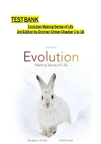 Test Bank For Evolution Making Sense of Life 3rd Edition by Carl Zimmer&semi; Douglas Emlen&period; ISBN9781319230937&period;