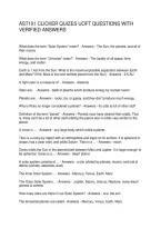 Ast101 Clicker Quizes Uoft Questions With Verified Answers
