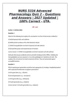 NURS 5334 Advanced Pharmacology Quiz 2 &ndash; Questions and Answers &vert; 2027 Updated &vert; 100&percnt; Correct &ndash; UTA&period;