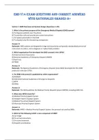 EMD V14 Exam Questions and correct Answers &NewLine;with rationales Graded A&plus; 