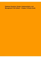 Database Systems&colon; Design&comma; Implementation&comma; and Management 12th Edition &ndash; Chapter 10 Study Guide