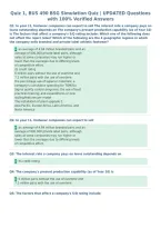 Quiz 1&comma; BUS 490 BSG Simulation Quiz &vert; UPDATED Questions&NewLine;with 100&percnt; Verified Answers