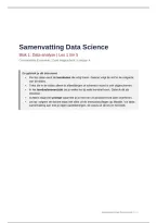 Samenvatting Data Science &vert; Blok 1 &vert; Zuyd Hogeschool &vert; 2026&sol;2027 &vert; 4e jaar
