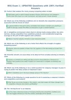 BSG Exam 1 &vert; UPDATED Questions with 100&percnt; Verified&NewLine;Answers
