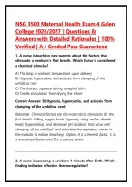NSG 3500 Maternal Health Exam 4 Galen College 2026&sol;2027 &vert; Questions & Answers with Detailed Rationales &vert; 100&percnt; Verified &vert; A&plus; Graded Pass Guaranteed