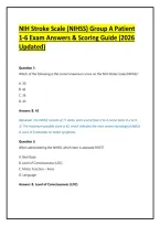NIH Stroke Scale &lpar;NIHSS&rpar; Group A Patient 1-6 Exam Answers & Scoring Guide &lpar;2026 Updated&rpar;