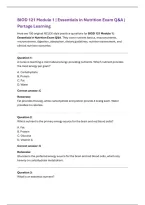 Portage Learning BIOD 121 Module 1 Exam &vert; Essentials in Nutrition &lpar;2026&rpar; Actual Q&A PDF