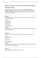 Portage Learning BIOD 121 Module 2 Exam &vert; Essentials in Nutrition &lpar;2026&rpar; Actual Q&A PDF