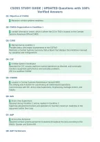 CSOSS STUDY GUIDE &vert; UPDATED Questions with 100&percnt;&NewLine;Verified Answers