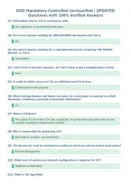 DOD Mandatory Controlled Unclassified &vert; UPDATED&NewLine;Questions with 100&percnt; Verified Answers