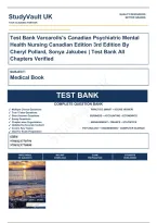 Test Bank Varcarolis's Canadian Psychiatric Mental Health Nursing Canadian Edition 3rd Edition By Cheryl Pollard&comma; Sonya Jakubec &vert; Test Bank Verified A&plus; Grade 9780323778794
