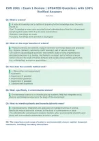 EVR 2001 &colon; Exam 1 Review &vert; UPDATED Questions with 100&percnt;&NewLine;Verified Answers