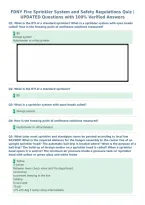 FDNY Fire Sprinkler System and Safety Regulations Quiz &vert;&NewLine;UPDATED Questions with 100&percnt; Verified Answers