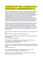 Lecom-Sh Opp 1001&comma; Fall 2022&comma; Exam 1 Questions & Answers&lpar;Rated A&plus;&rpar;&NewLine;&NewLine;
