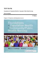 Test Bank for Foundations for Population Health in Community&sol;Public Health Nursing 5th Edition by Marcia Stanhope & Jeanette Lancaster &ndash; Chapters 1-32 Questions & Rationalized Answers