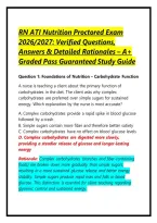 RN ATI Nutrition Proctored Exam 2026&sol;2027&colon; Verified Questions&comma; Answers & Detailed Rationales &ndash; A&plus; Graded Pass Guaranteed Study Guide