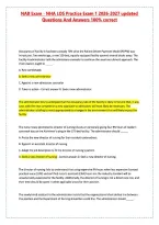 NAB Exam - NHA LOS Practice Exam 1 2026-2027 updated &NewLine;Questions And Answers 100&percnt; correct 