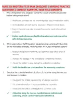 Nurs 316 Midterm Test Bank 2026&sol;2027 &vert; Nursing Practice &NewLine;Questions &vert; Correct Answers&comma; High-Yield Concepts