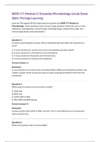Portage Learning BIOD 171 Module 3 Exam &vert; Essential Microbiology &lpar;2026&rpar; Actual Q&A PDF