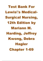 Lewis&rsquo;s Medical-Surgical Nursing 12th Edition by Harding&comma; Kwong & Hagler &vert; Test Bank&comma; Questions & Answers 2026&sol;2027&NewLine;