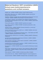 ATI Maternal Newborn VATI Remediation 2025 &vert; Comprehensive Practice Questions & Answers 2026&sol;2027&NewLine;