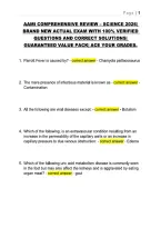 Aami Comprehensive Review &ndash; Science 2026&vert; &NewLine;Brand New Actual Exam With 100&percnt; Verified &NewLine;Questions And Correct Solutions&vert; &NewLine;Guaranteed Value Pack&vert; Ace Your Grades&period; 
