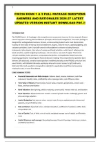 Fin336 Exam 1 & 2 Full Package Questions Answers And Rationales