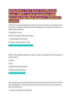 Ambulatory Care Nurse Certification Exam &lpar;ANCC&rpar; Latest Questions with Accurate &Verified Answers &lpar;2026&sol;2027 Update&rpar;