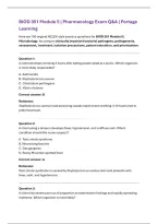 Portage Learning BIOD 351 Module 5 Exam &vert; Pharmacology &lpar;2026&rpar; Actual Q&A PDF
