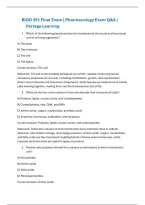 Portage Learning BIOD 351 Module Final Exam &vert; Pharmacology &lpar;2026&rpar; Actual Q&A PDF