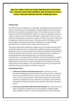 Hesi On Cardio Vascular Exam Preparation Strategies Full Package Questions Answer