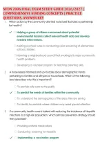 Nfdn 2006 Final Exam Study Guide 2026&sol;2027 &vert; &NewLine;Comprehensive Nursing Concepts &vert; Practice &NewLine;Questions&comma; Answer Key