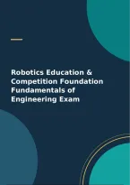 Robotics Education & Competition Foundation Fundamentals of Engineering Exam