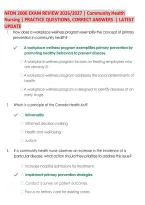 Nfdn 2006 Exam Review 2026&sol;2027 &vert; Community Health&NewLine;Nursing &vert; Practice Questions&comma; Correct Answers &vert; Latest &NewLine;Update