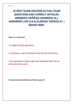 JD Next Exam Prep 2026&sol;2027 - 100 Verified Q&As &lpar;Graded A&plus;