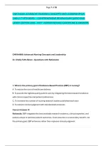 Cnr N4000&colon; Advanced Nursing Concepts And Leadership Dr&period; &NewLine;Chelly Tufts Bevel &ndash; Comprehensive Review Exam Questions  &NewLine;Latest Edition 2026 &ndash; 2027  Version Solved Questions & Answers