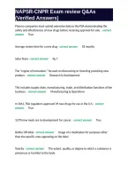 NAPSR-CNPR Exam review Q&As &lpar;Verified Answers&rpar;&period;