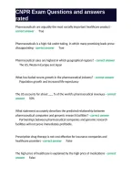 CNPR Exam Questions and answers rated