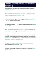 NAPSRx exam Questions and Answers &lpar;Rated A&plus;&rpar;