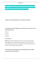 Tfe 800&period;41&colon; Interactive Field Experiences In Planning Learning &NewLine;&lpar;Part 1&rpar; &ndash; Comprehensive Review Exam Questions  Latest Edition &NewLine;2026 &ndash; 2027  Version Solved Questions & Answers