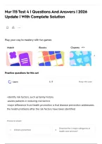 Nur 115 Test 4 &vert; Questions And Answers &vert; 2026 Update &vert; With Complete Solution
