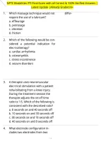 NPTE Modalities PTI Final Exam with all Correct & 100&percnt; Verified Answers &vert;Latest Update &vert;Already Graded A&plus;
