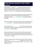 SOCE Review questions and verified answers&period;
