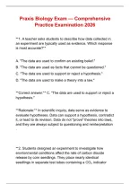 Praxis Biology Exam &mdash; Comprehensive &NewLine;Practice Examination 2026 