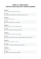 Mgmt 311 &lpar;Tamu&rpar; Exam 1&NewLine;Expected Questions With Verified Answers